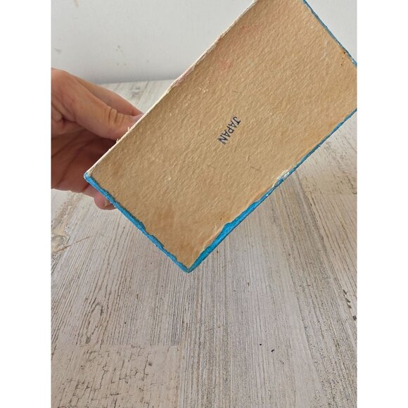 Vintage putz mica white tree house village Japan paper decor unique - Picture 7 of 7